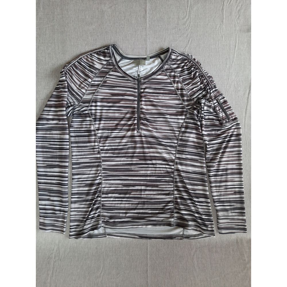 Athleta Women XL Active Outdoor Windbreaker Quarter Zip Pullover Stretch Sweater